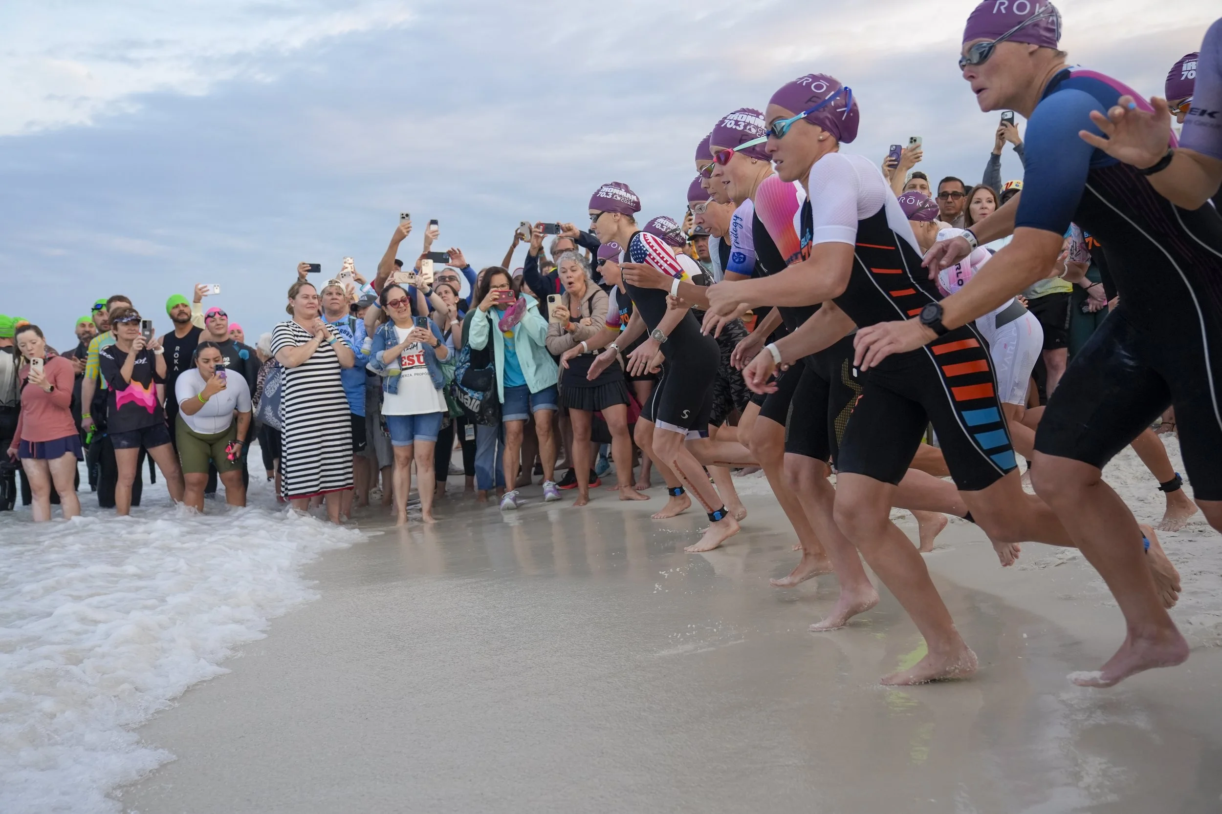  Professional female athletes start the 2026 IRONMAN 70.3 Gulf Coast on May 9, 2026, in Panama City Beach, Florida. (Photo by Benjamin B. Braun/Getty Images for IRONMAN) 