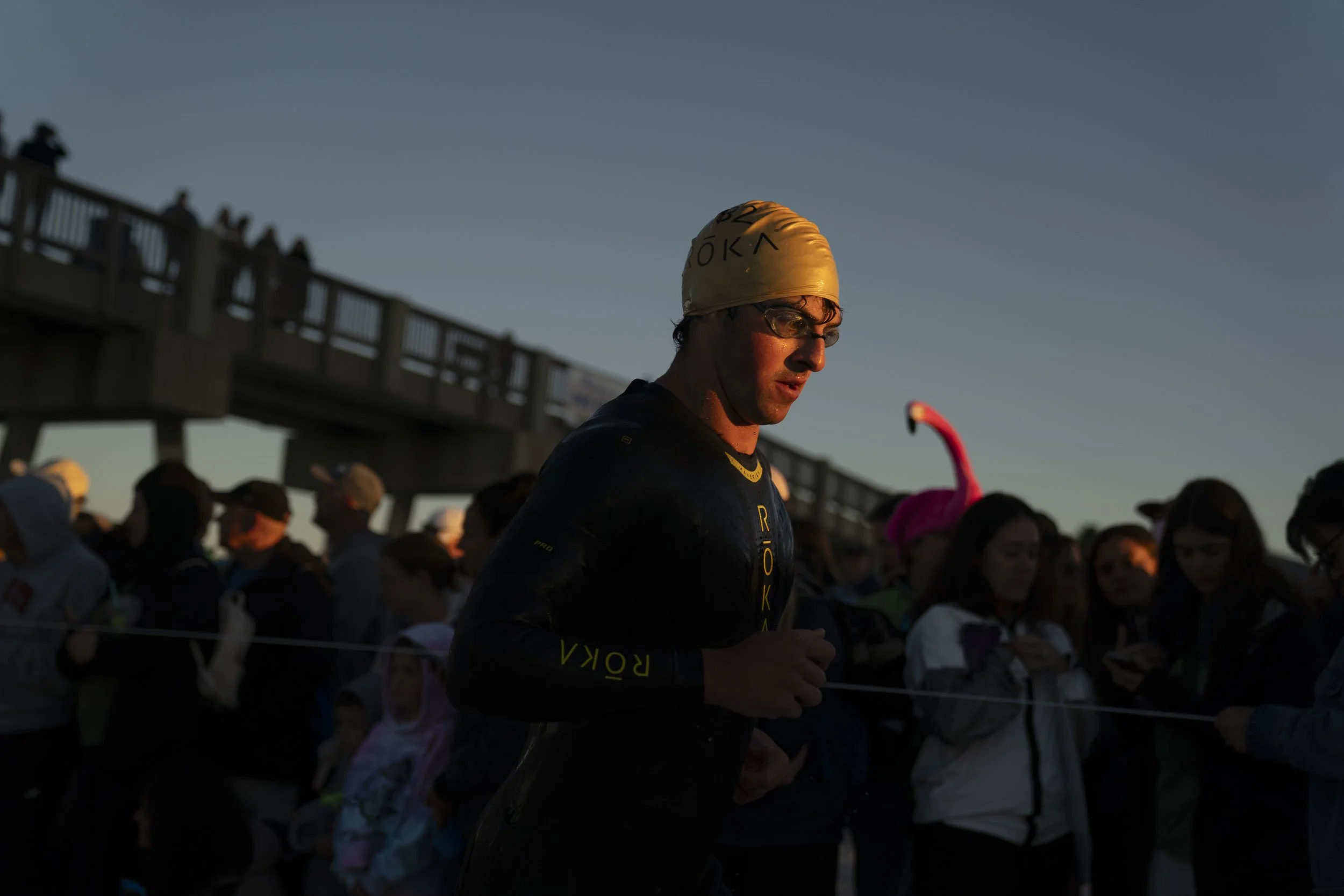 An age-group athletes competes in the 2025 IRONMAN Florida on November 1, 2025 in Panama City Beach, Florida. (Photo by Benjamin B. Braun/Getty Images for IRONMAN) 