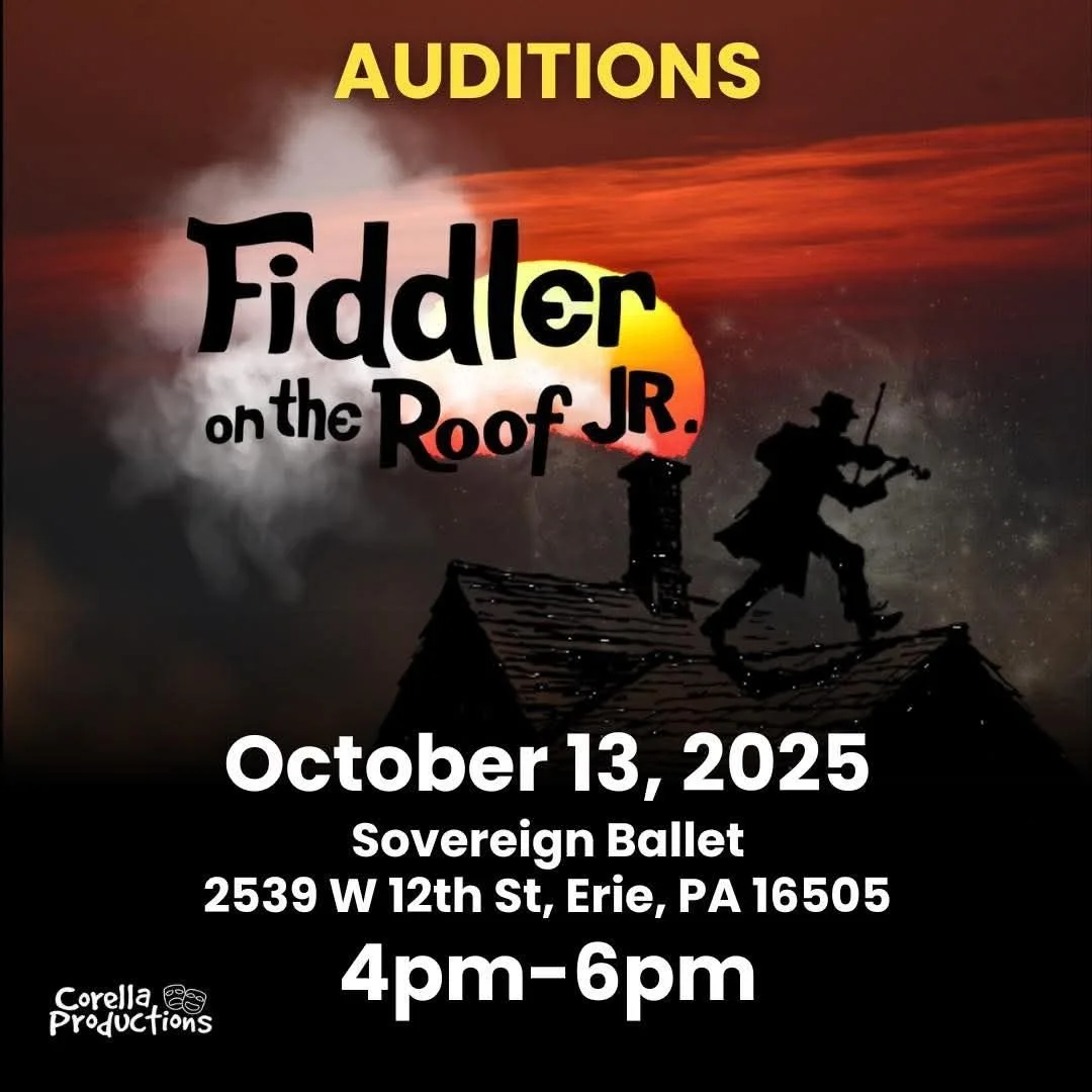 It's almost time!!! I hope to see some of my friends there! Ashley Lauren, Holly Kress, we'd love to have you in Fiddler!!
#fiddler
#auditions
#corellaproductions