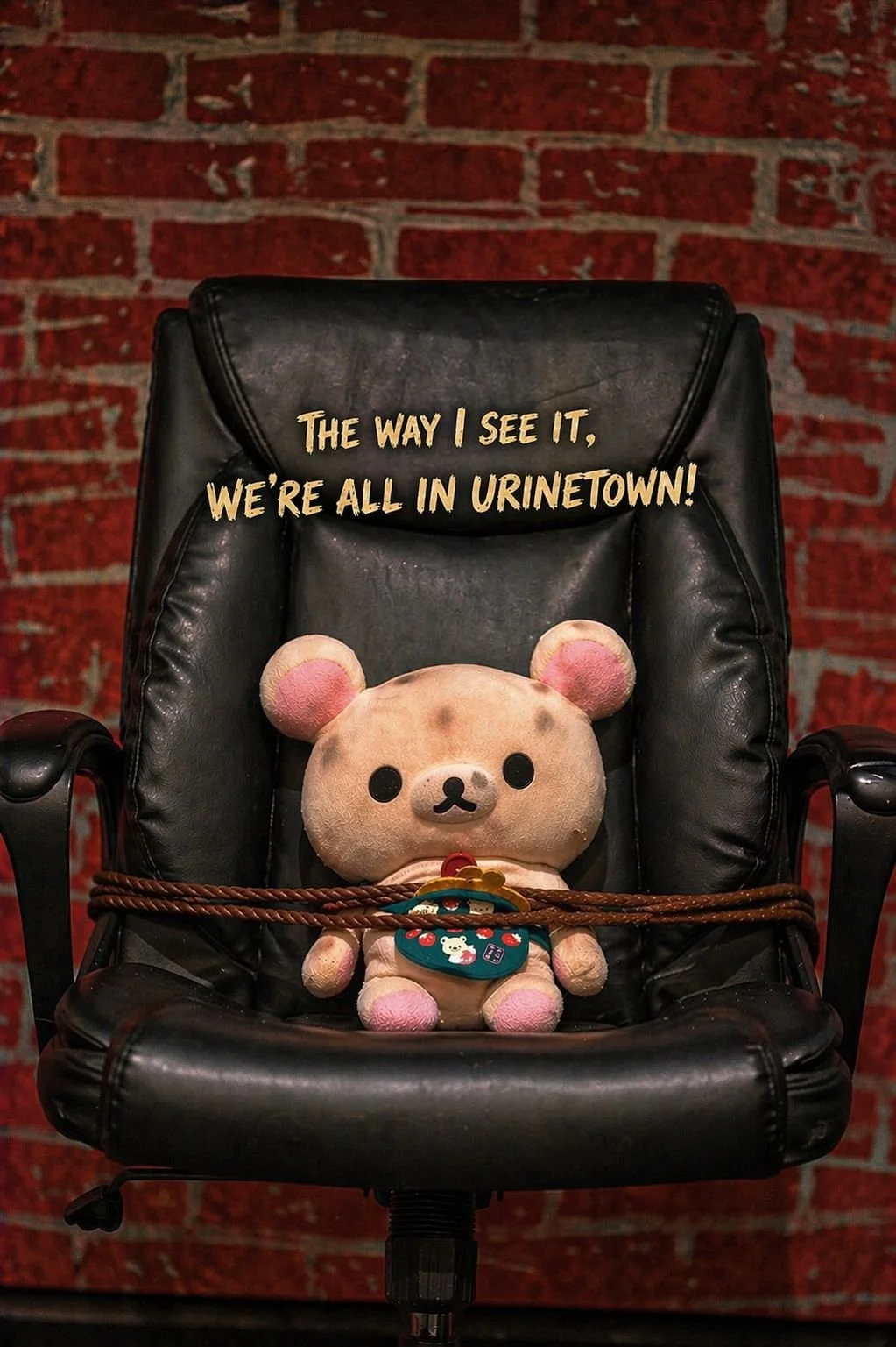 I&rsquo;m tied down. You&rsquo;re just pretending you&rsquo;re not.
Come watch how it ends.

Limited seats available here--> https://tickets.eriereader.com/organizations/performing-artists-collective-alliance

#itsaprivilegetopee 
#urinetownthemus