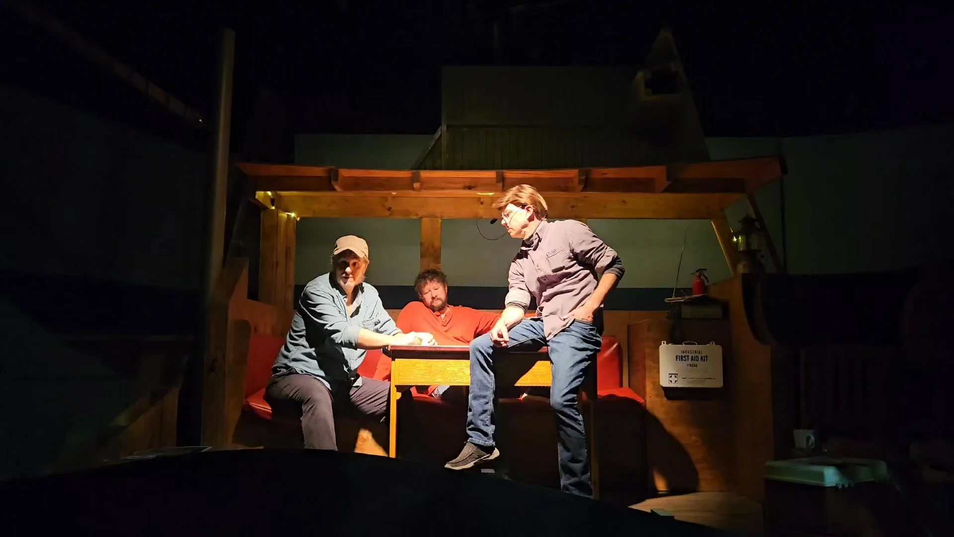 He's...there are no words. Come and see our play, The Shark is Broken, presented by PACA. https://tickets.eriereader.com/events/the-shark-is-broken-5-16-2026

We open this Friday and run three weekends. 

#USSIndianapolis 
#sharks 
#sharkattack 
#The