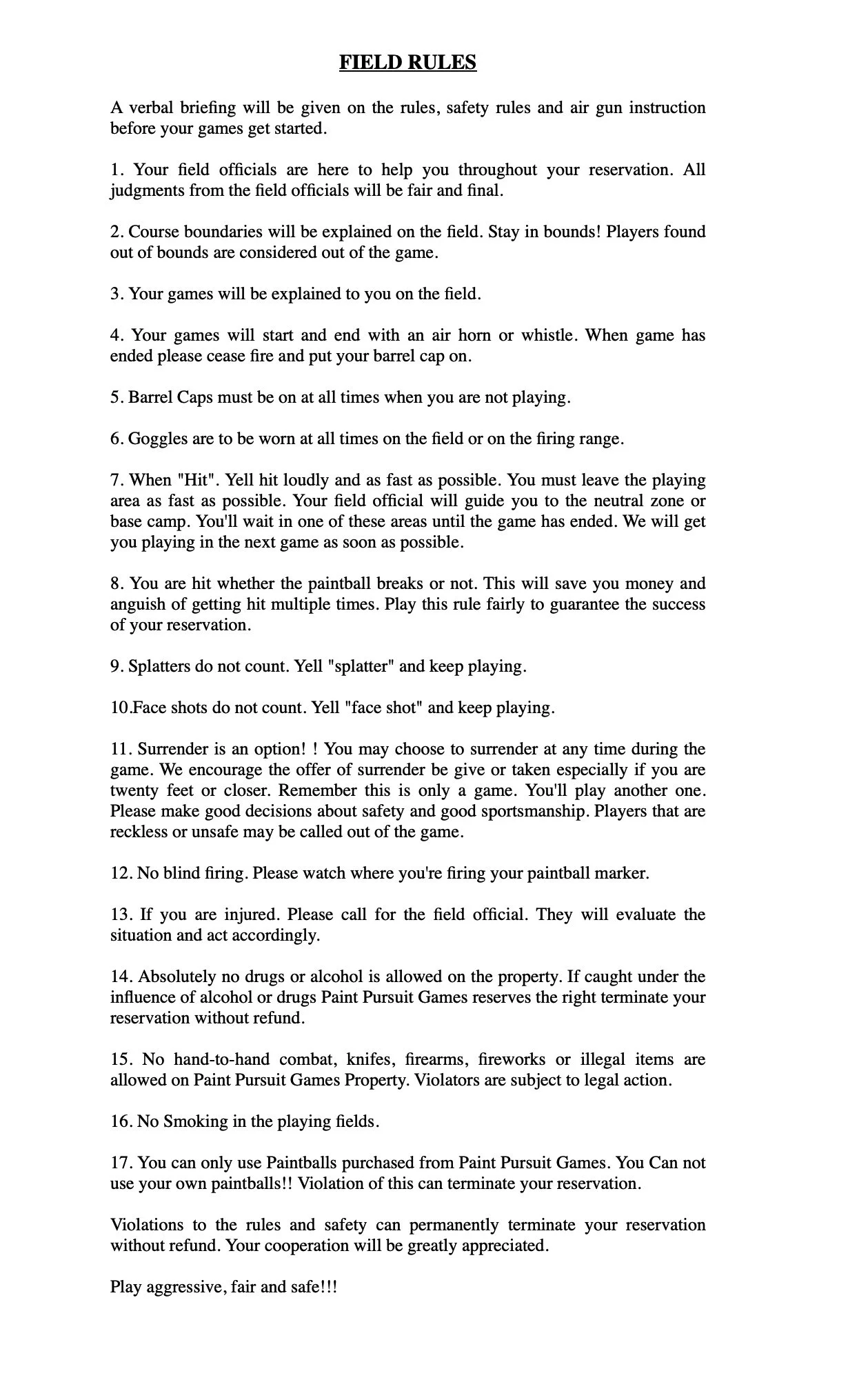 Rules