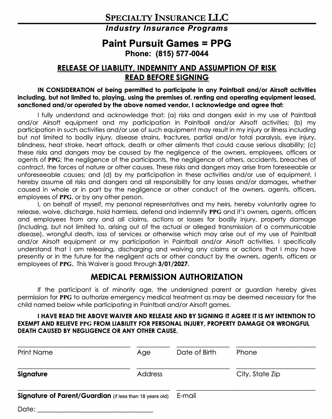 Waiver