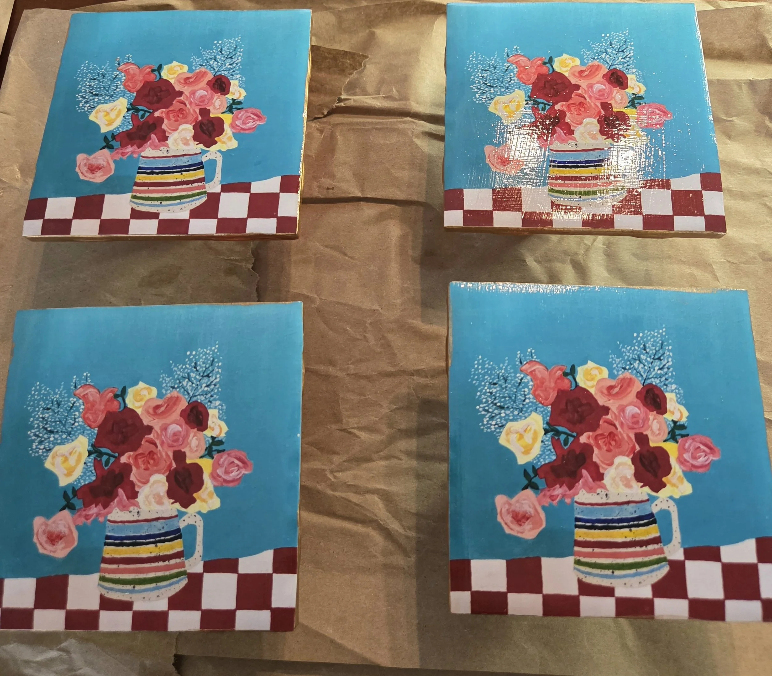 Summer Meadow Coaster Set.