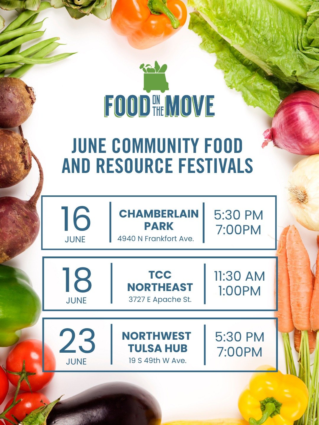 What a wonderful month May was for Food On The Move! Thanks to our incredible partners and volunteers, we were able to serve 750 families across our community.

As we look ahead to June, we would love for you to join us as a guest, volunteer, partner