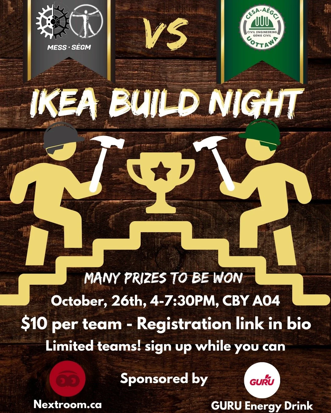 Assemble your crew of 2 to 5 and race to build an IKEA bedside table. Winners snag MESS merch, Amazon gift cards and more! &mdash;and yes, you can keep your build. If not, we&rsquo;ll re-home it for you.

🗓️ October 26th, 4-7:30PM &middot; 📍 CBY A0