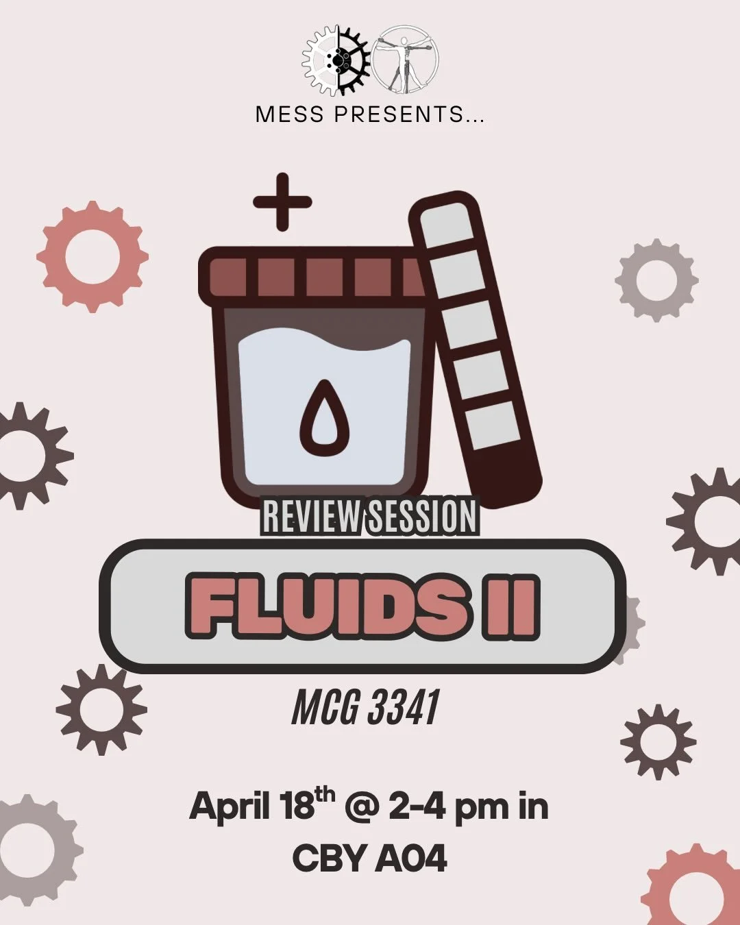 TOMORROW! Come join us in CBY A04 for some review before your Fluids 2 final 💧📝

No need to sign up! Just show up and be ready to grind ‼️
&mdash;-
DEMAIN ! Venez nous rejoindre &agrave; CBY A04 pour une r&eacute;vision avant votre finale de Fluide