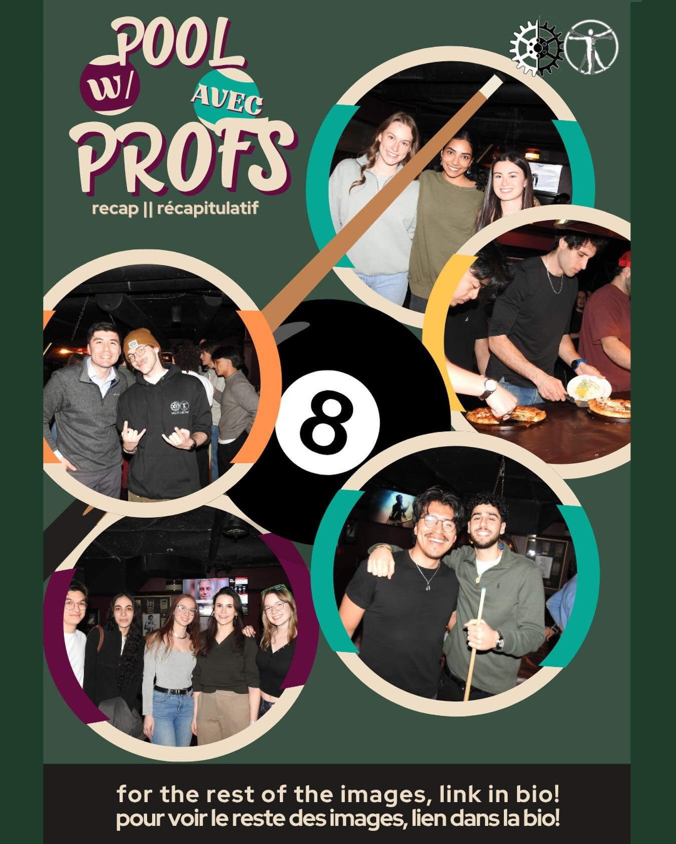 Can&rsquo;t forget the iconic MESS Pool w/ Profs event! Thank you to all of the profs and TAs who came out to play 🎱🥳

&mdash;

Je ne peux pas oublier l&rsquo;embl&eacute;matique &eacute;v&eacute;nement S&Eacute;GM Pool avec Profs ! Merci &agrave; 
