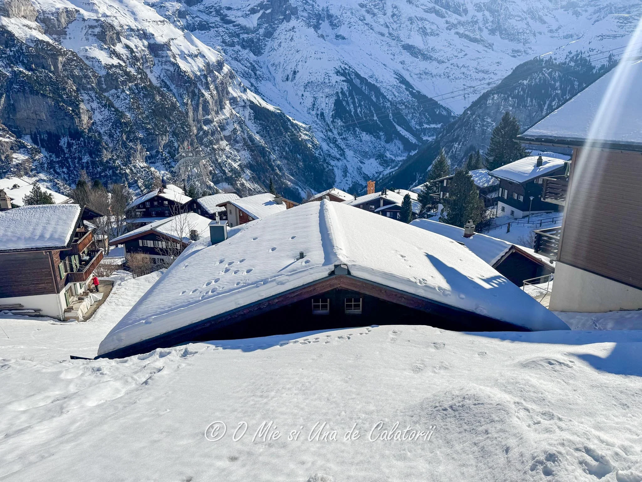 Elvetia | Mürren: satul fara masini, accesibil cu cea mai abrupta telecabina din lume