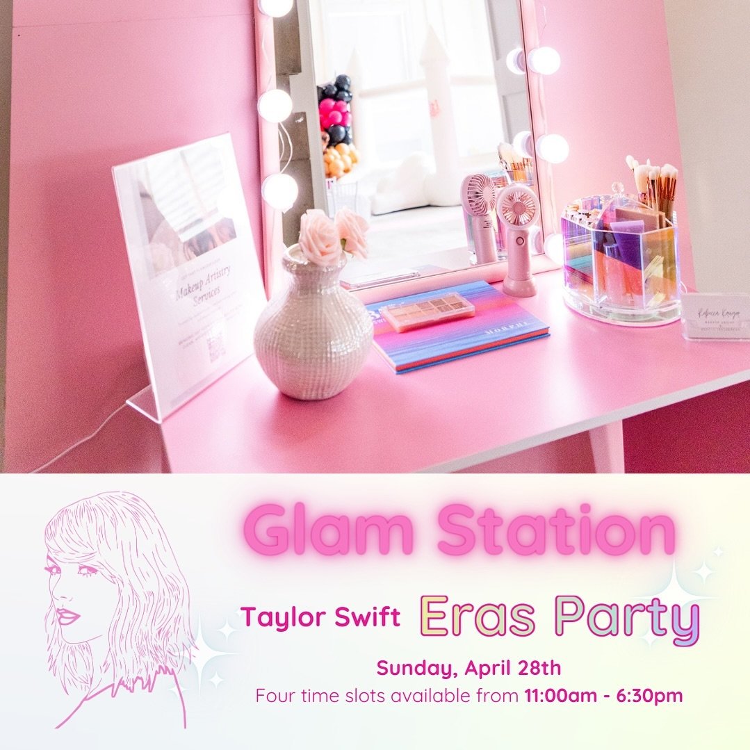 Sparkle &amp; shine at our glam station, inspired by Taylor Swift&rsquo;s iconic eras 💖🪩 Grab your tickets at the link in bio &amp; come get bejeweled with us on Sunday! #rvaevents #rvaerasparty