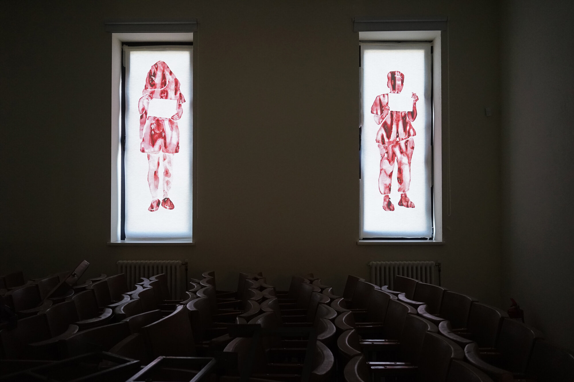 Installation view, Garage Museum Studios, view from the inside, 2019