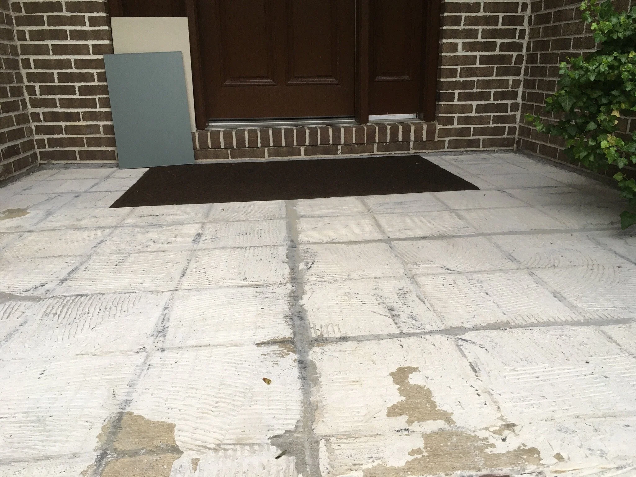 Porch Tile: Before