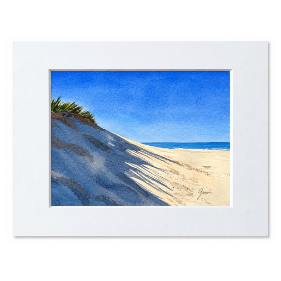 Long Shadows | Original Watercolor Coastal Landscape, 10 × 8
