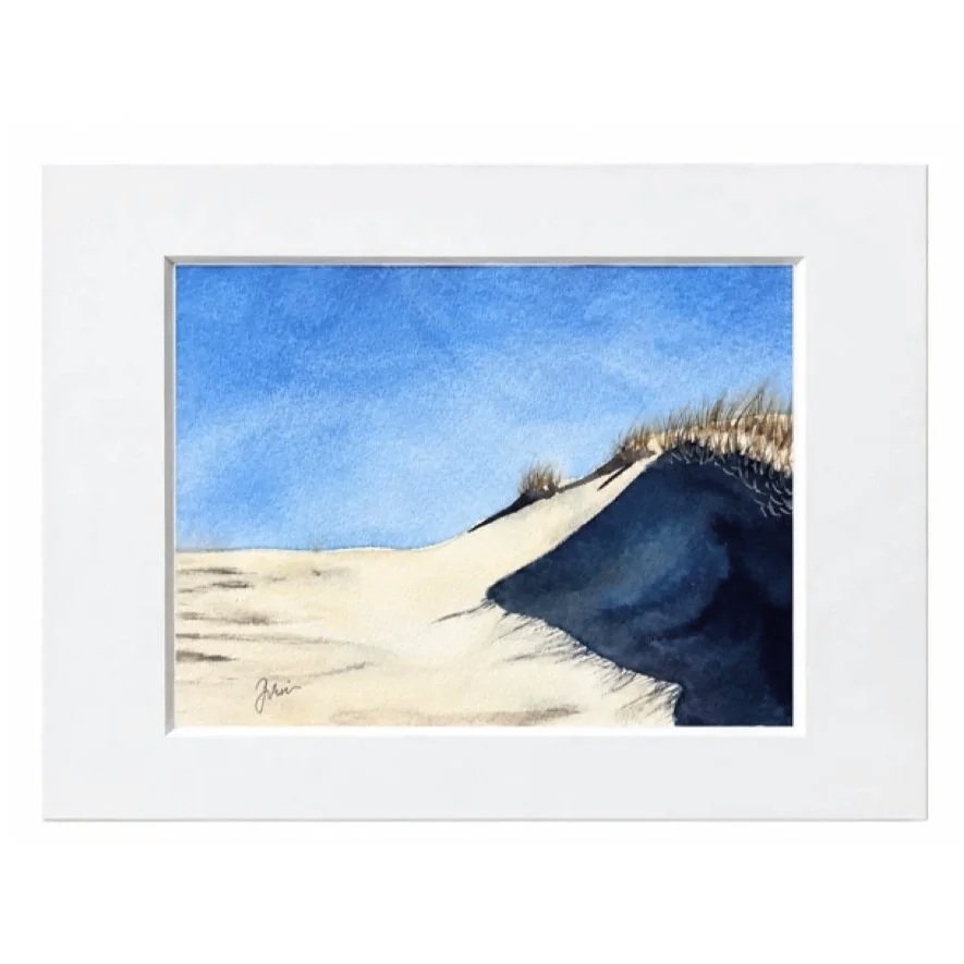 Blue Shadow | Original Watercolor Coastal Landscape, 10 × 8