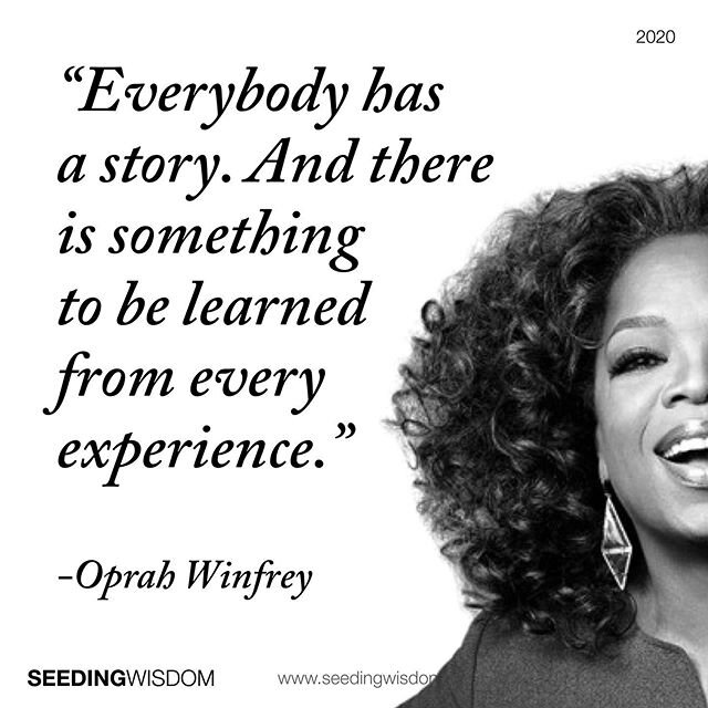 When we stop living and sharing our story, we stop growing.  #oprah #oprahwisdom ##Education, #Mentorship, #SelfDevelopment, #one-on-one, #KnowledgeSharing, #Leadership, #Learning, #IntergenerationCollaboration, #SeedingWisdom, #Teaching, #HelpingOth