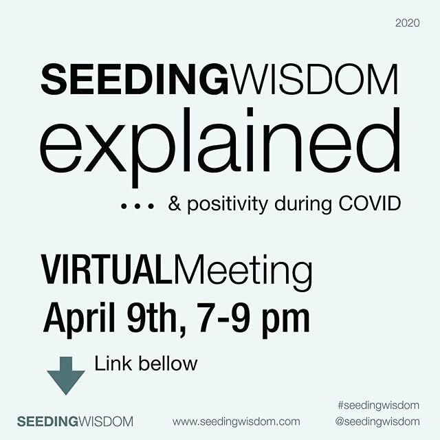 APRIL 9th - 7pm EST

Join Zoom Meeting
https://zoom.us/j/710464515?pwd=TnBnV0JpdStNTkdmT096RHZJa0NPUT09

Sign up here:

https://www.meetup.com/Seeding-Wisdom-Meetup-Group/events/269550229/

#Education, #Mentorship, #SelfDevelopment, #one-on-one, #Kno