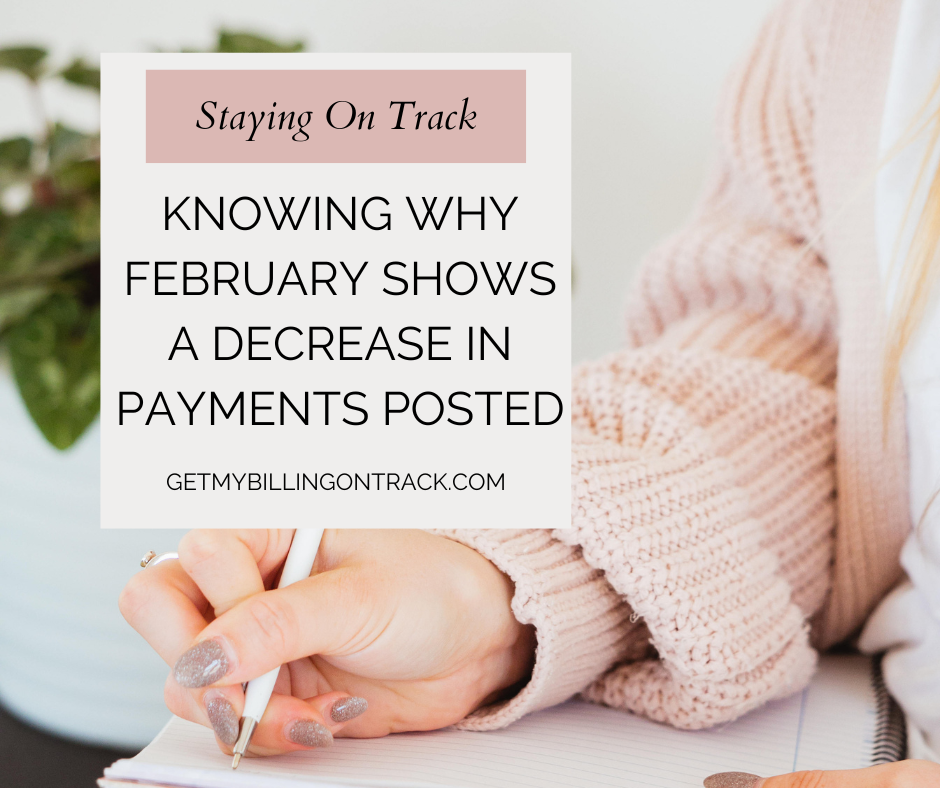 What causes the February decrease in payments posted?