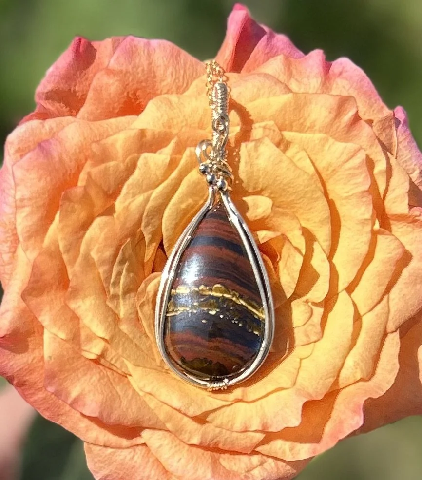 Tiger Iron in 14k gold filled wires-$150 SOLD OUT