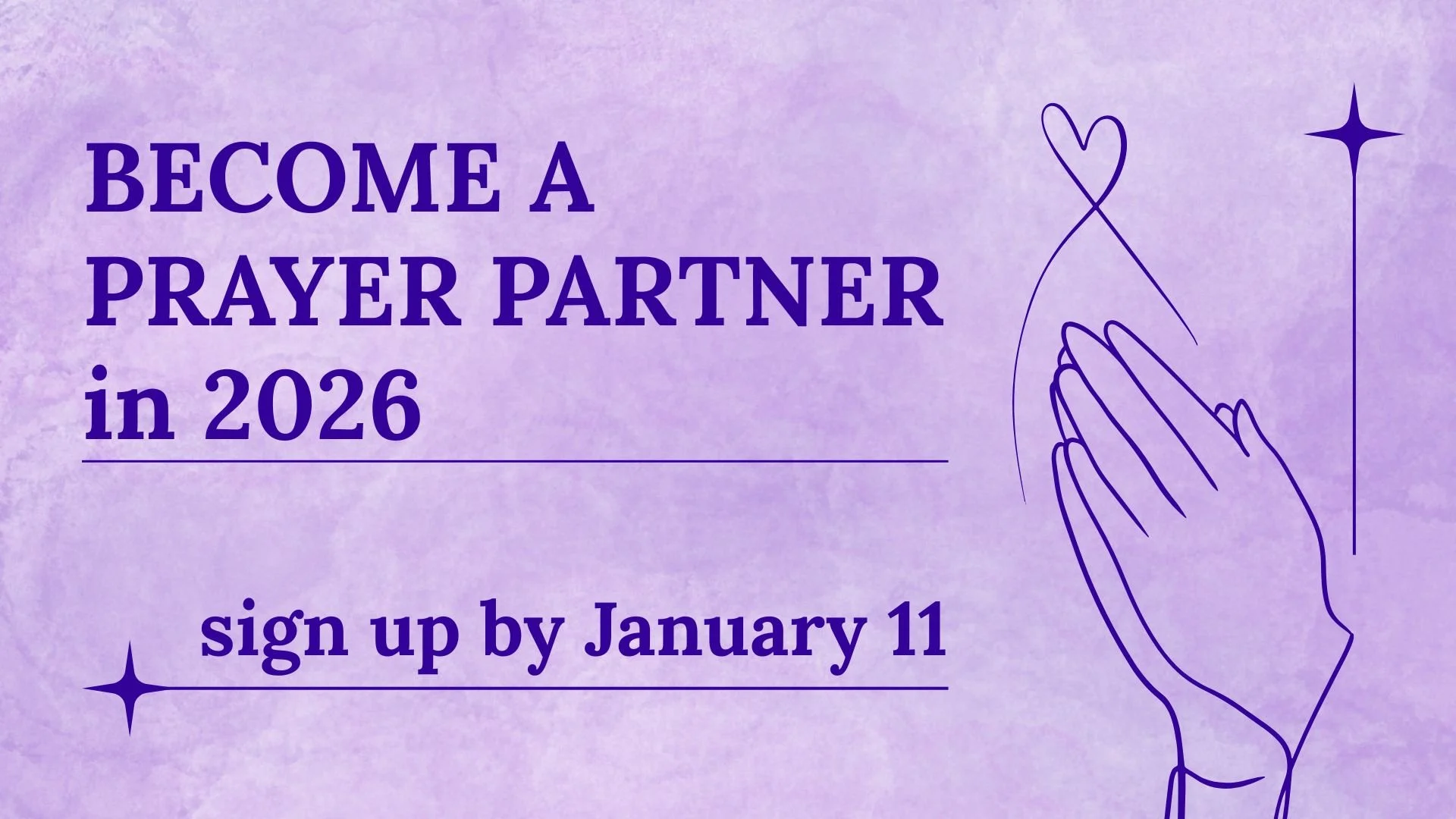 Become a Prayer Partner in 2026