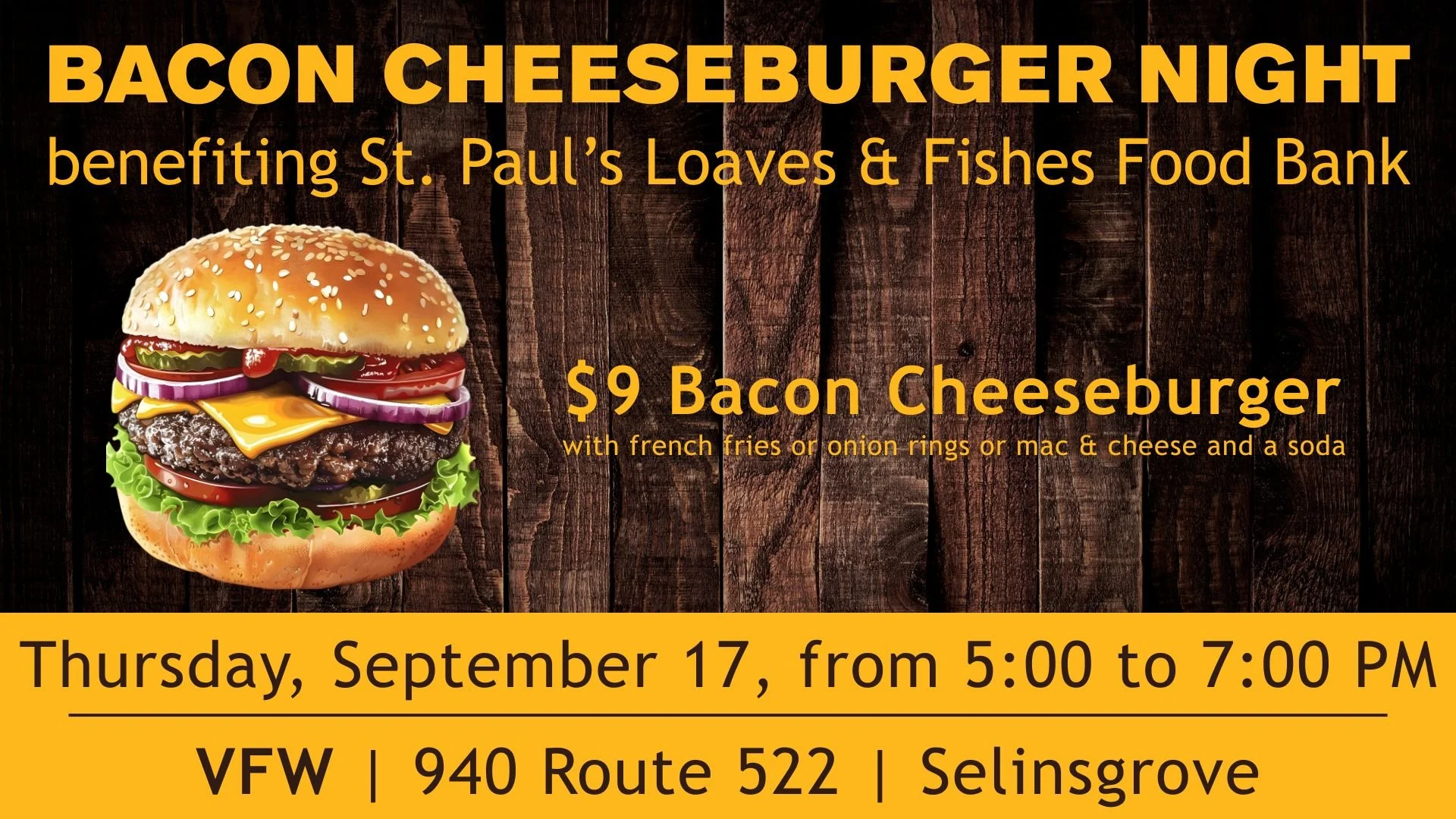 Bacon Cheeseburger Night