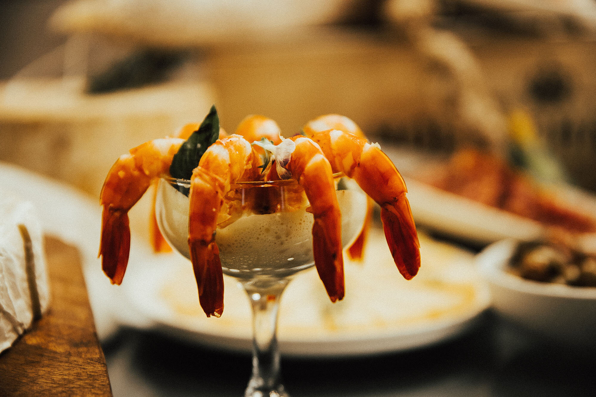 Photo of a prawn cocktail at a corporate event
