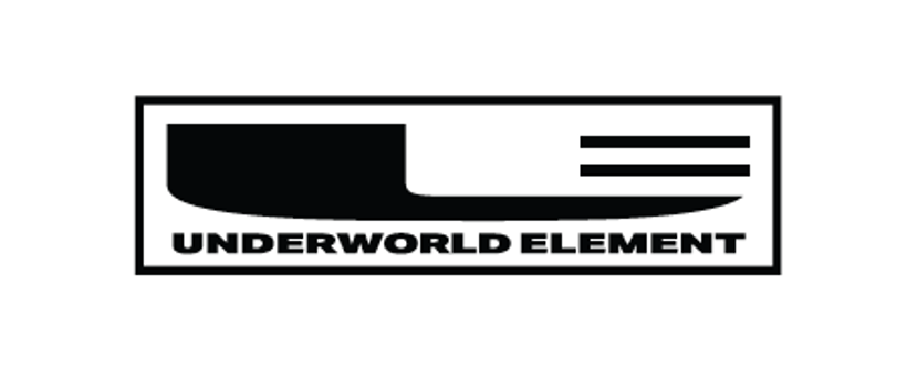Logo of Underworld Element featuring a stylized black graphic and text.
