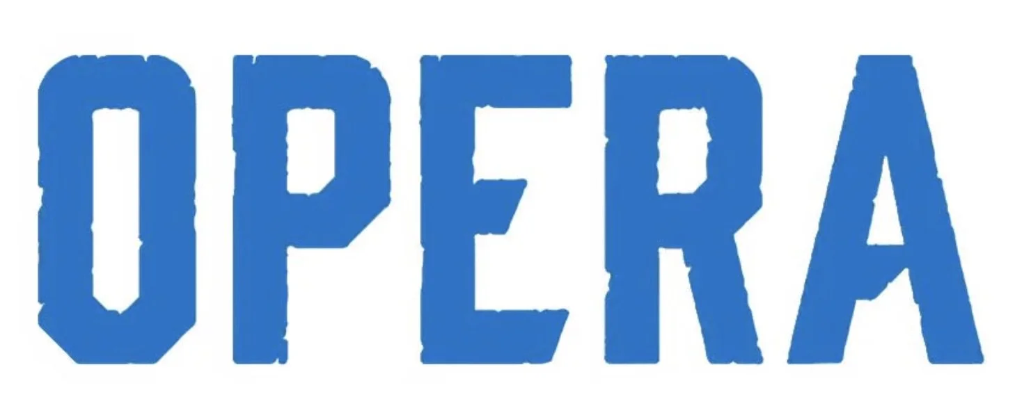The word "OPERA" in bold blue uppercase letters.