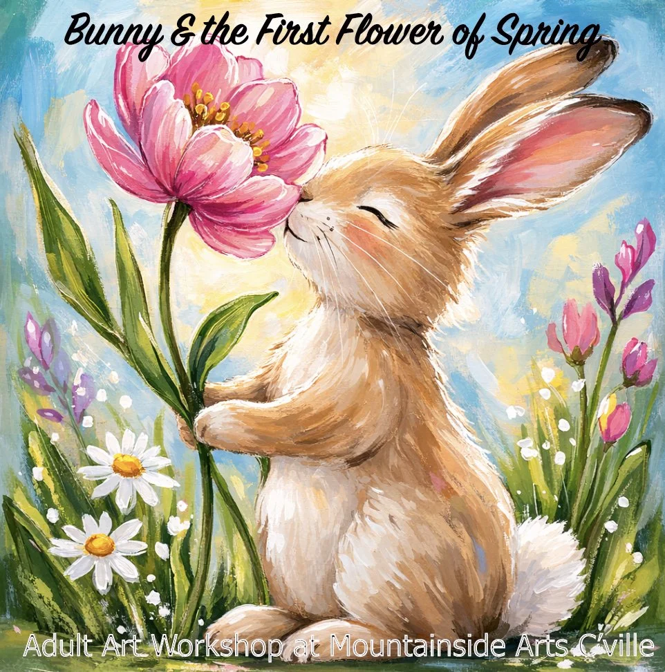 Spring Break Edition: ‘Bunny &amp; the First Flower of Spring’ Art Workshop for Adults