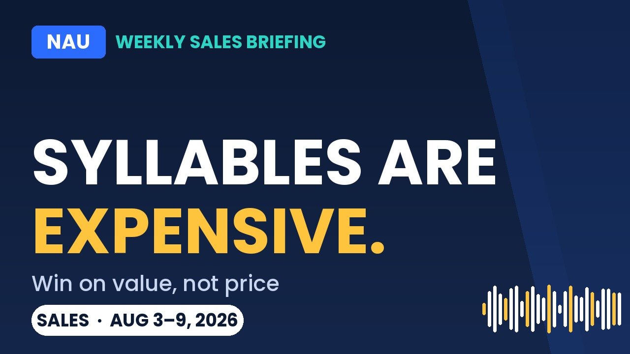 Syllables Are Expensive: What Last Week's Best Sales Minds Said About Winning on Value, Not Price