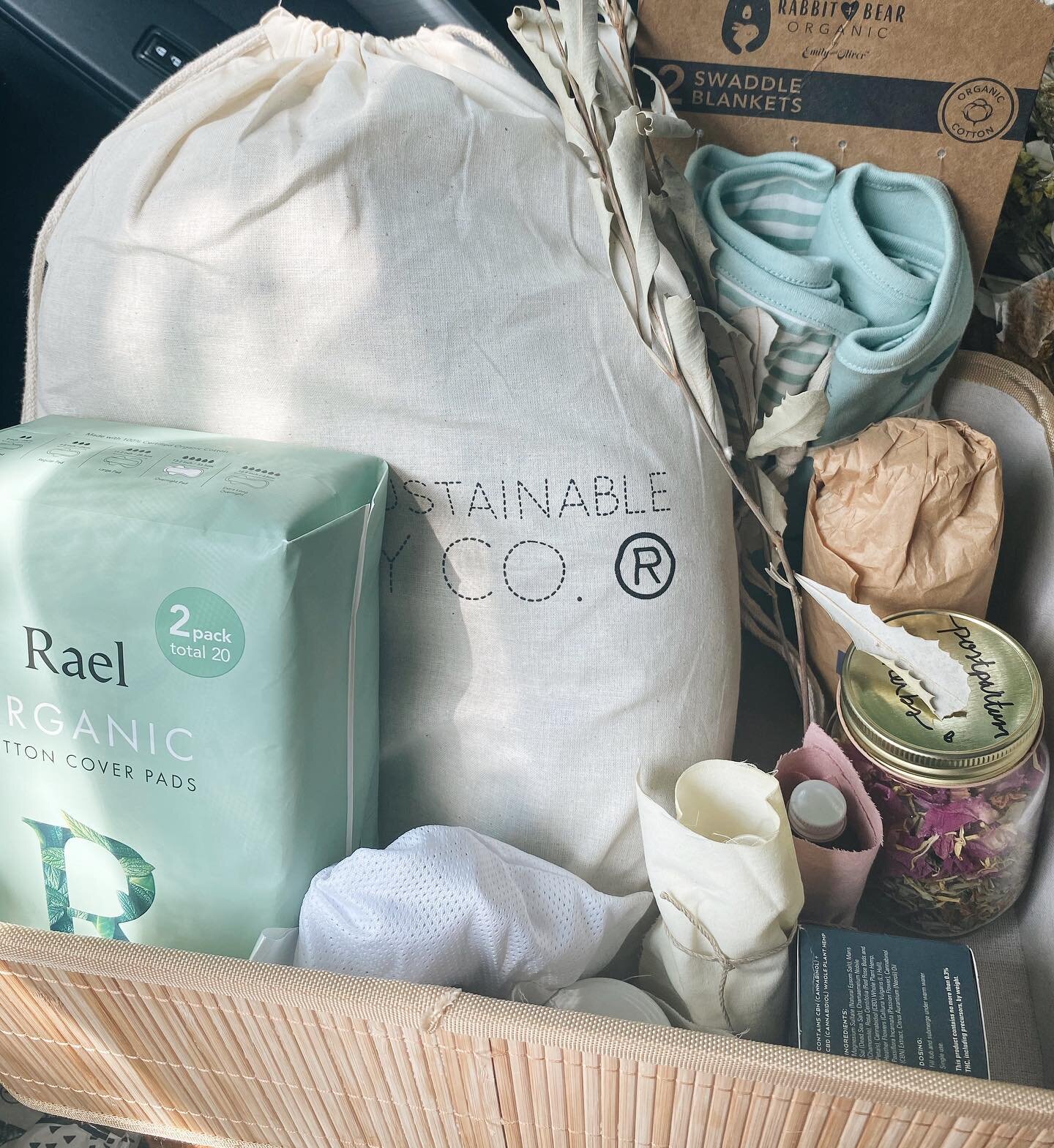 Postpartum care baskets ✨&hearts;️&hearts;️

This sweet basket went out to my birth &amp; postpartum client today. I&rsquo;m so glad when a client chooses to pursue care for both major life events! 🥰

We plan to incorporate herbal steaming and tinct