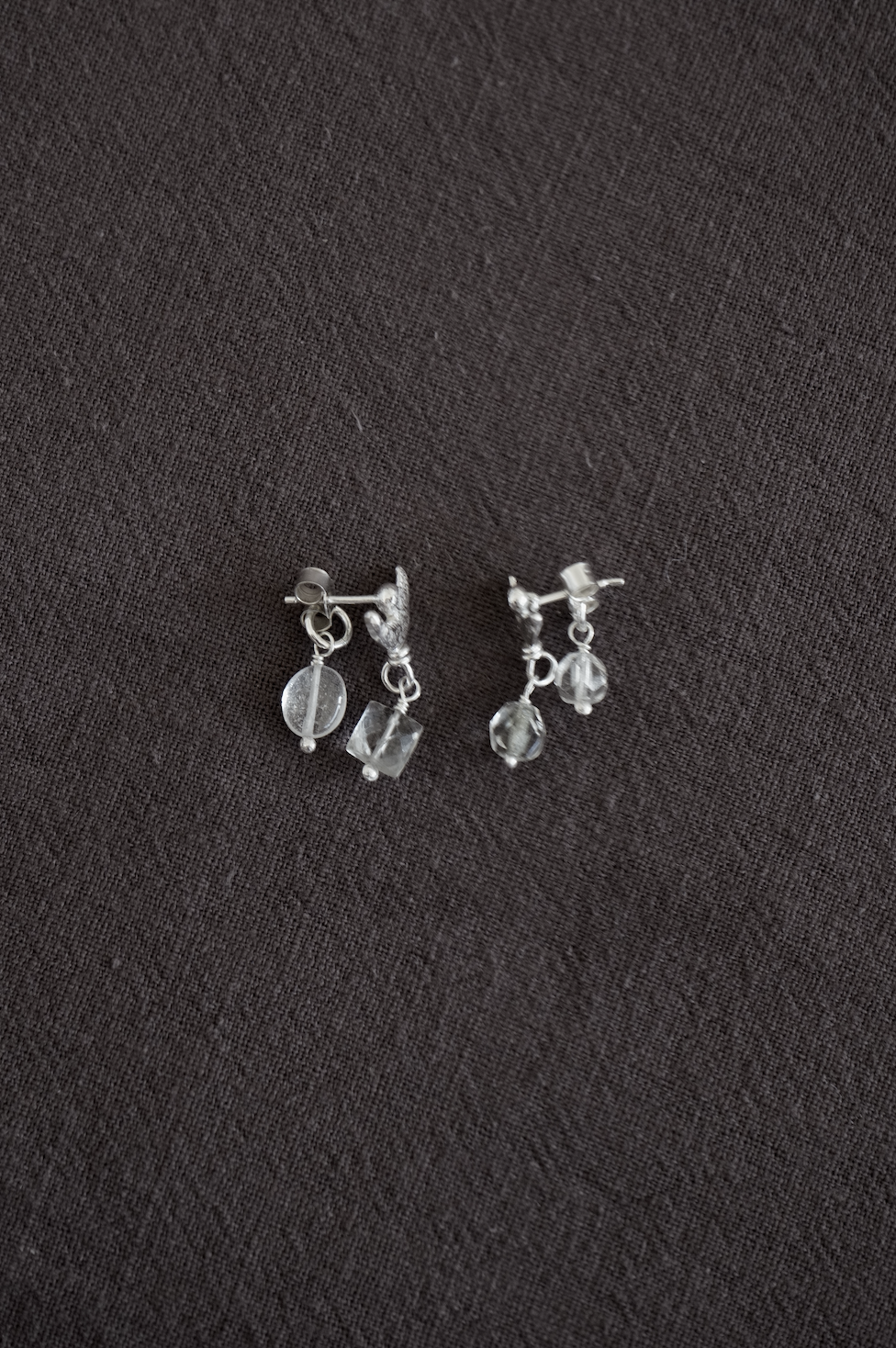 sustainable salvaged reclaimed pearl earrings bridal couture commission jewellery brighton london sustainable handmade draped freshwater pearls