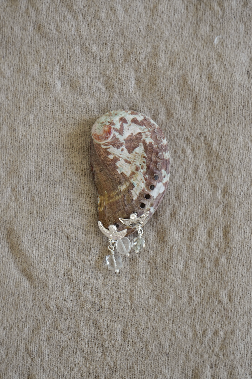 sustainable salvaged reclaimed pearl earrings bridal couture commission jewellery brighton london sustainable handmade draped freshwater pearls