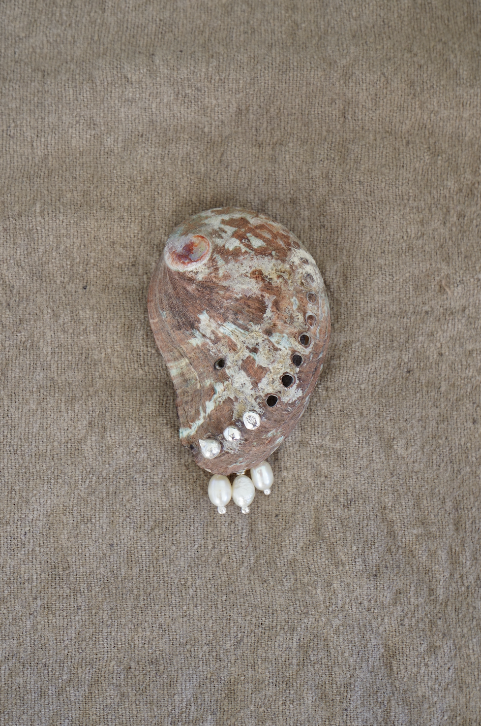 sustainable salvaged reclaimed pearl earrings bridal couture commission jewellery brighton london sustainable handmade draped freshwater pearls