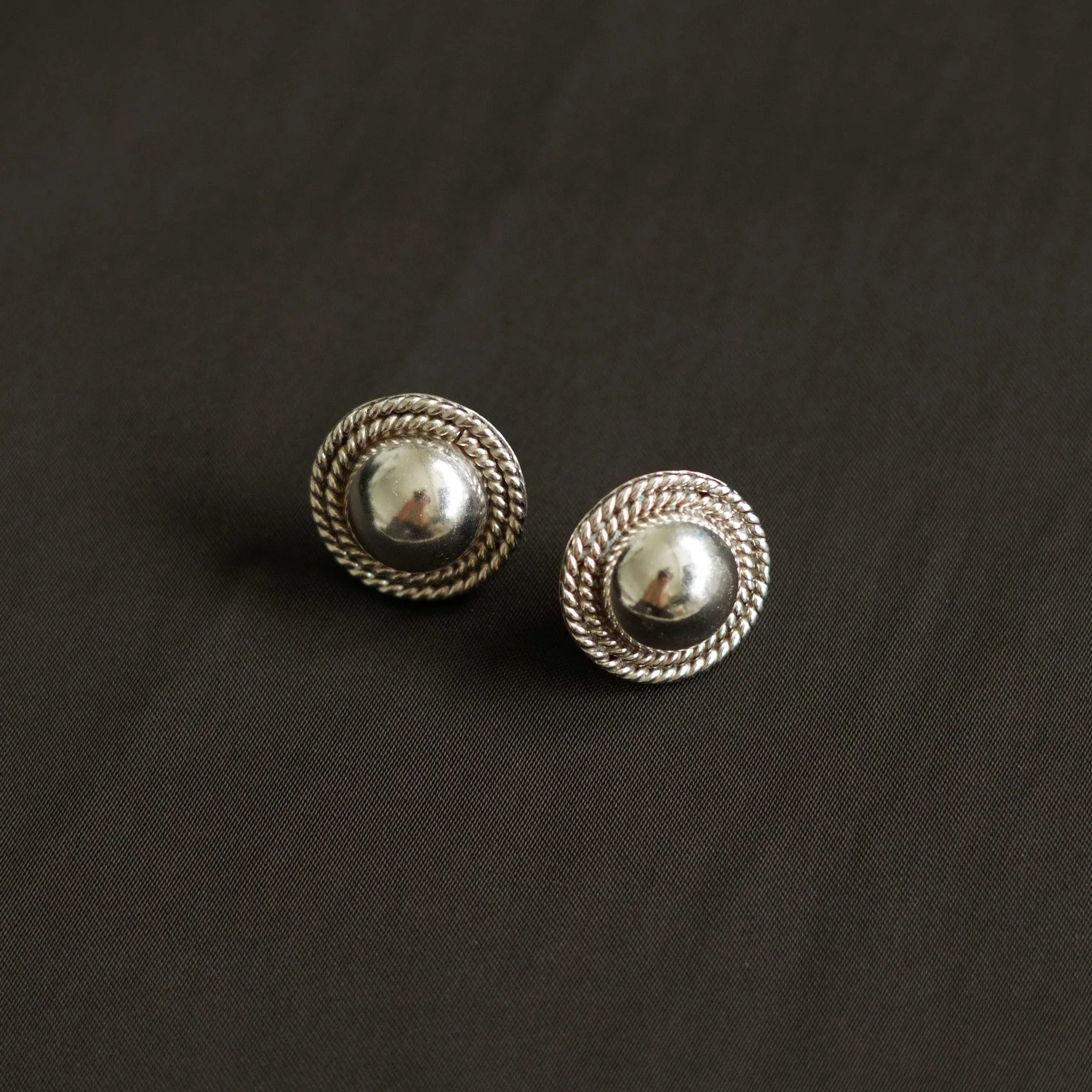 VINTAGE silver shield studs