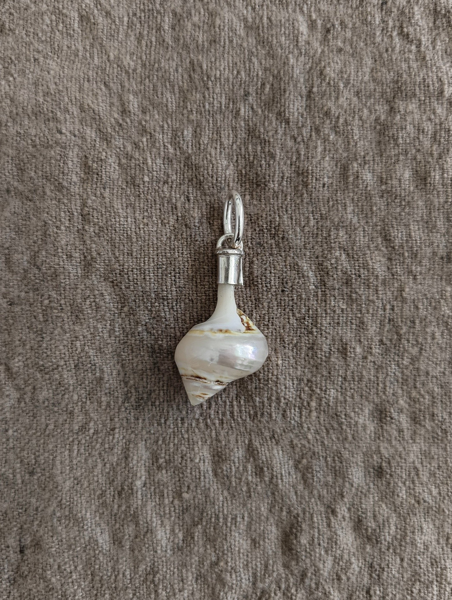 Nacreous shell pendant