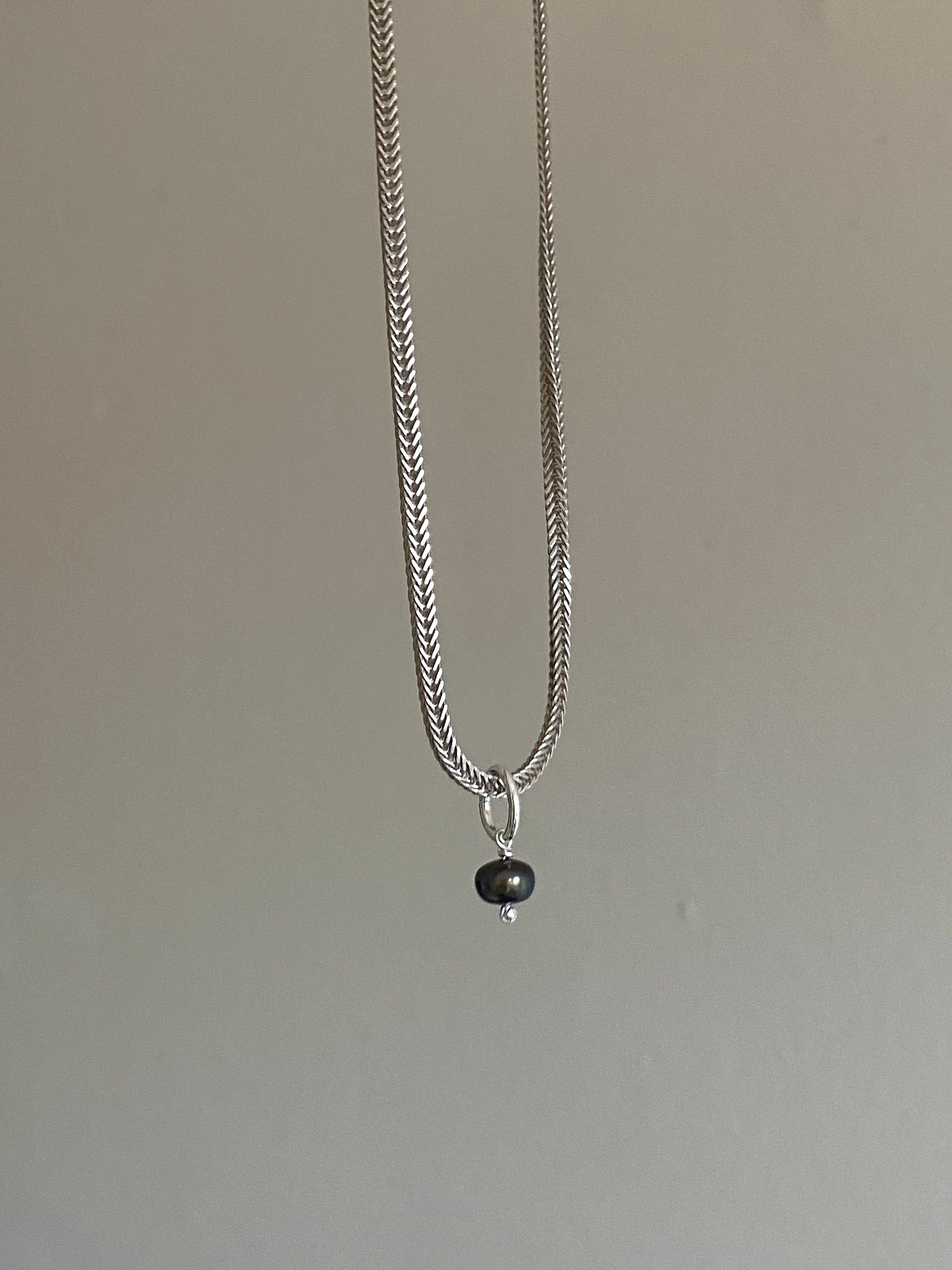 Palmworks sustainable salvaged reclaimed pearl necklace, handmade. wedding bridal couture commission jewellery made in brighton uk - sustainable handmade draped freshwater pearls