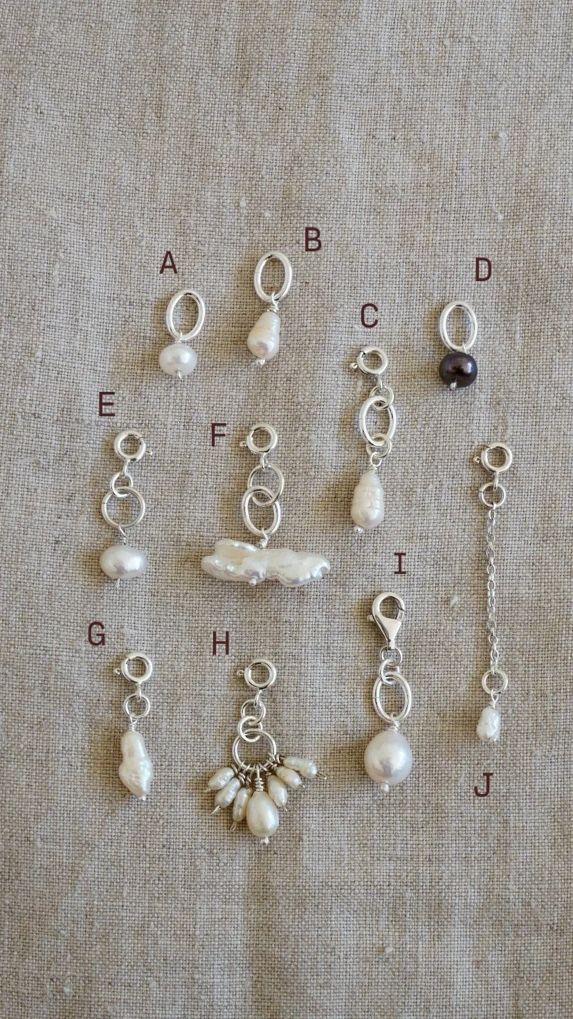 Palmworks sustainable salvaged reclaimed pearl necklace, handmade. wedding bridal couture commission jewellery made in brighton uk - sustainable handmade draped freshwater pearls