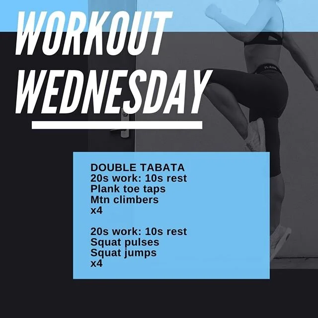 Workout Wednesday!!⁠
We have a Double Tabata today! 20s of work! ⁠
This is an epic way to get a good workout in &amp; get fit, in a super short amount of time!⁠
The idea is to work as hard as you can in the 20s - all out!⁠
⁠
Remember @sporttasman has the Reach the Peaks event this week - tally your steps and correlate it to one of the cool Peaks that is listed and dedicate it to someone special - https://www.facebook.com/events/1697763150363297/