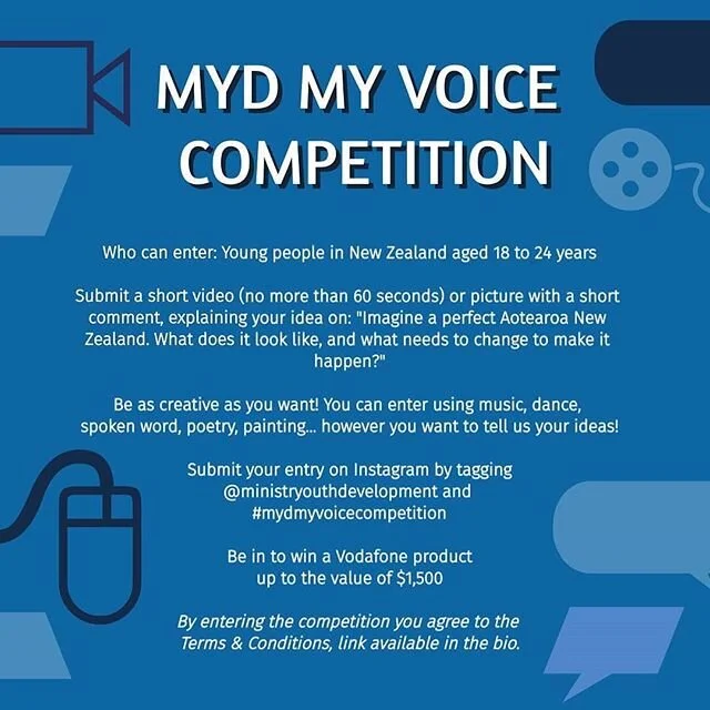 Keen to make a difference to the future of NZ and have your voice heard?

Check out this MYF My Voice Comp.

Repost from @ministryyouthdevelopment