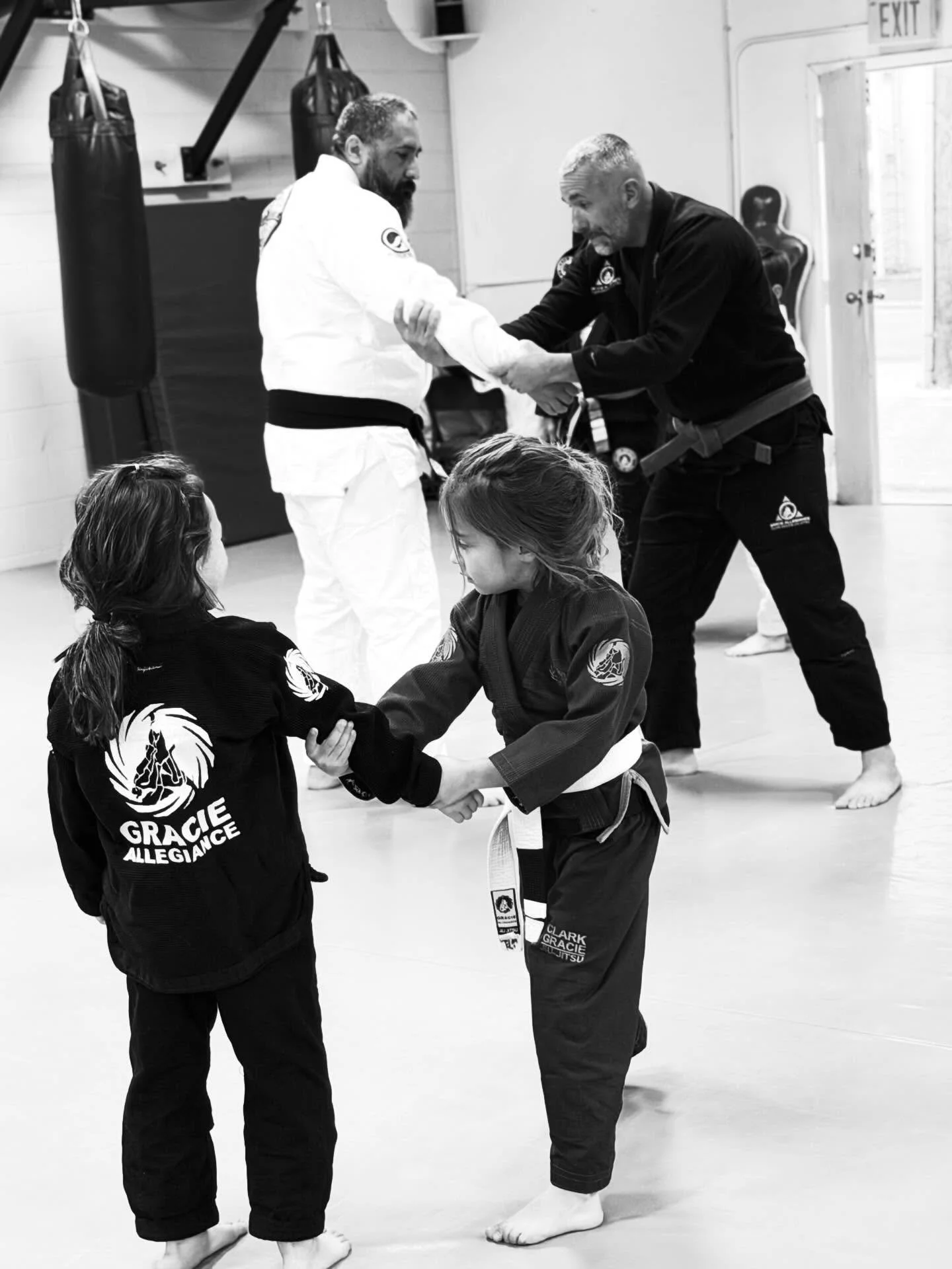 Mirror images on the mats. 
Precision comes from repetition