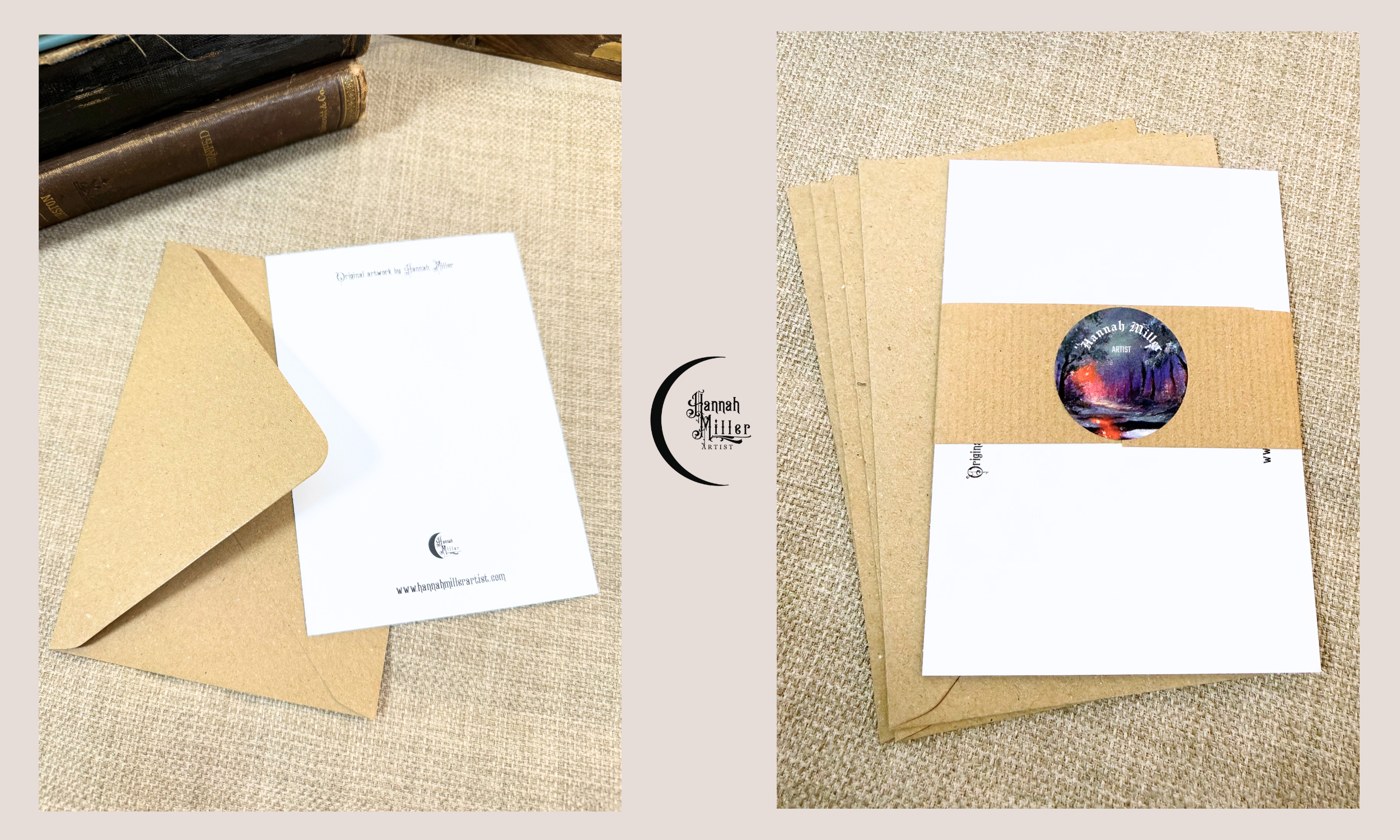 the back of my artwork postcards