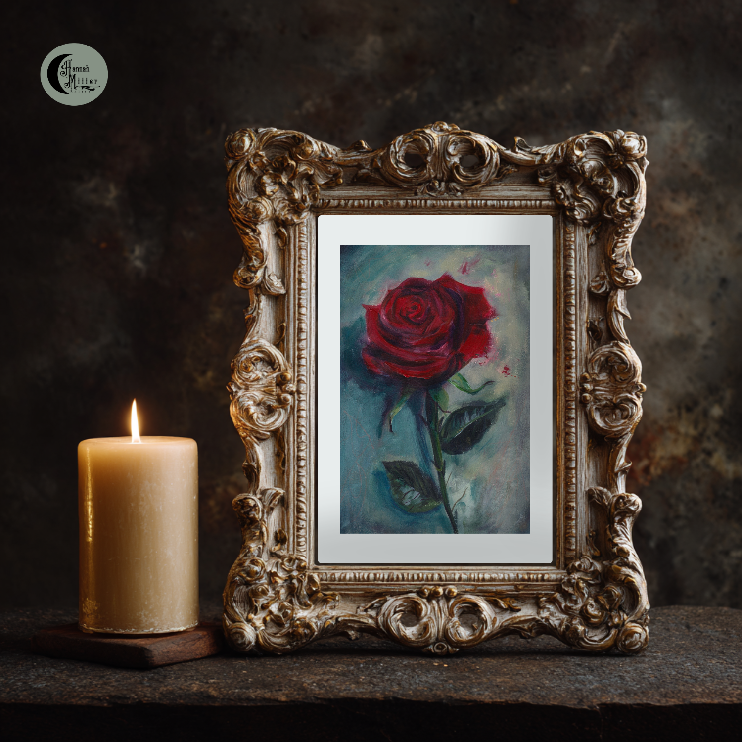 Crimson Rose Giclée Fine Art Print | Romantic Red Rose Wall Art