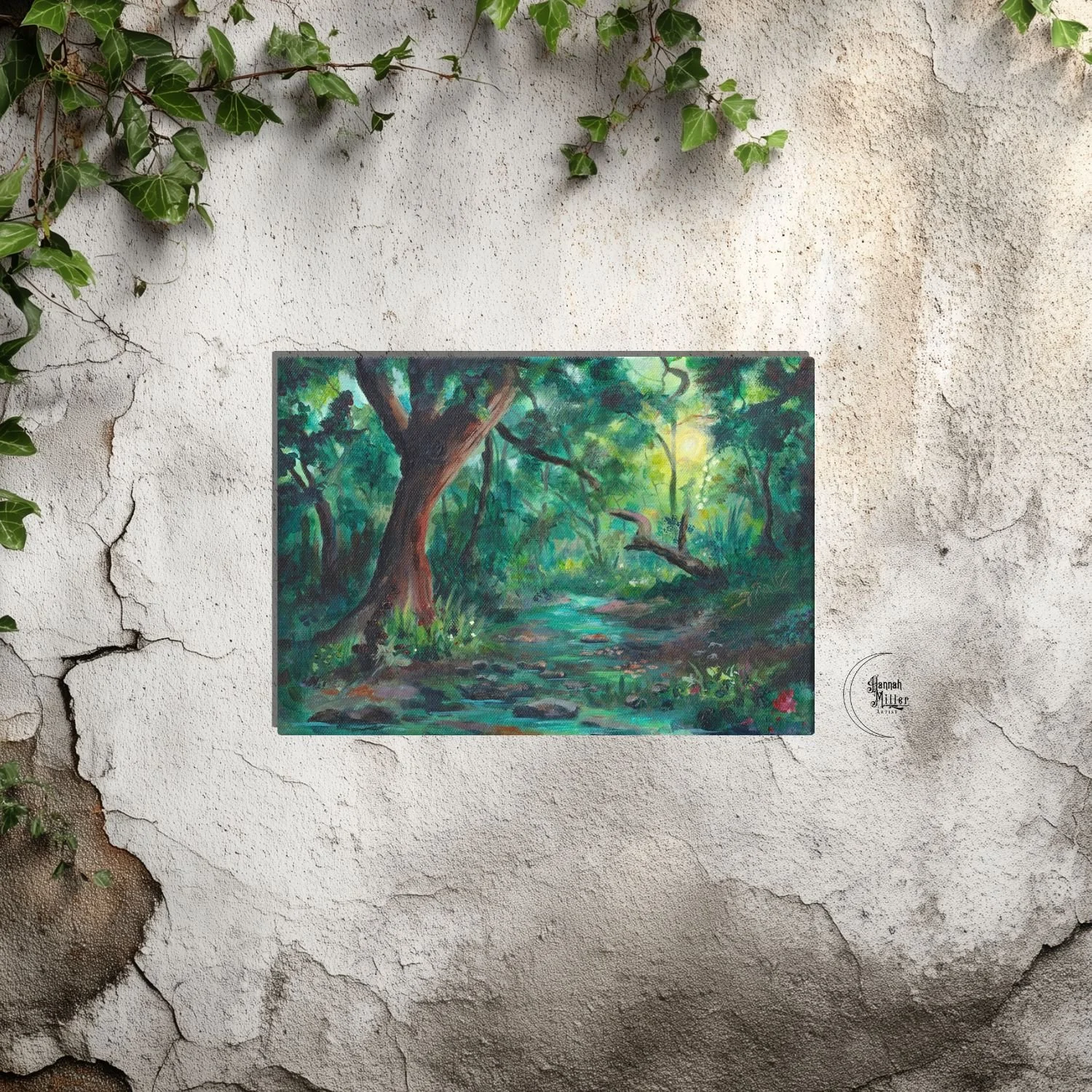 Mystical Woodland Scene | "Forgotten Forest" |  Fantasy Forest Acrylic Painting