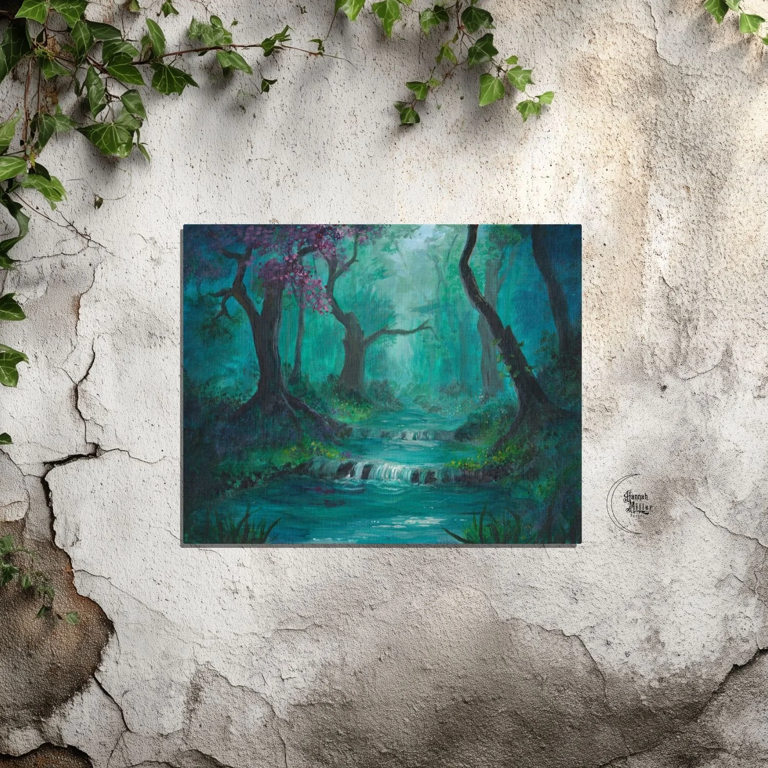 Fantasy Woodland Acrylic Painting | "Shimmering of Silence" | Forest Wall Art