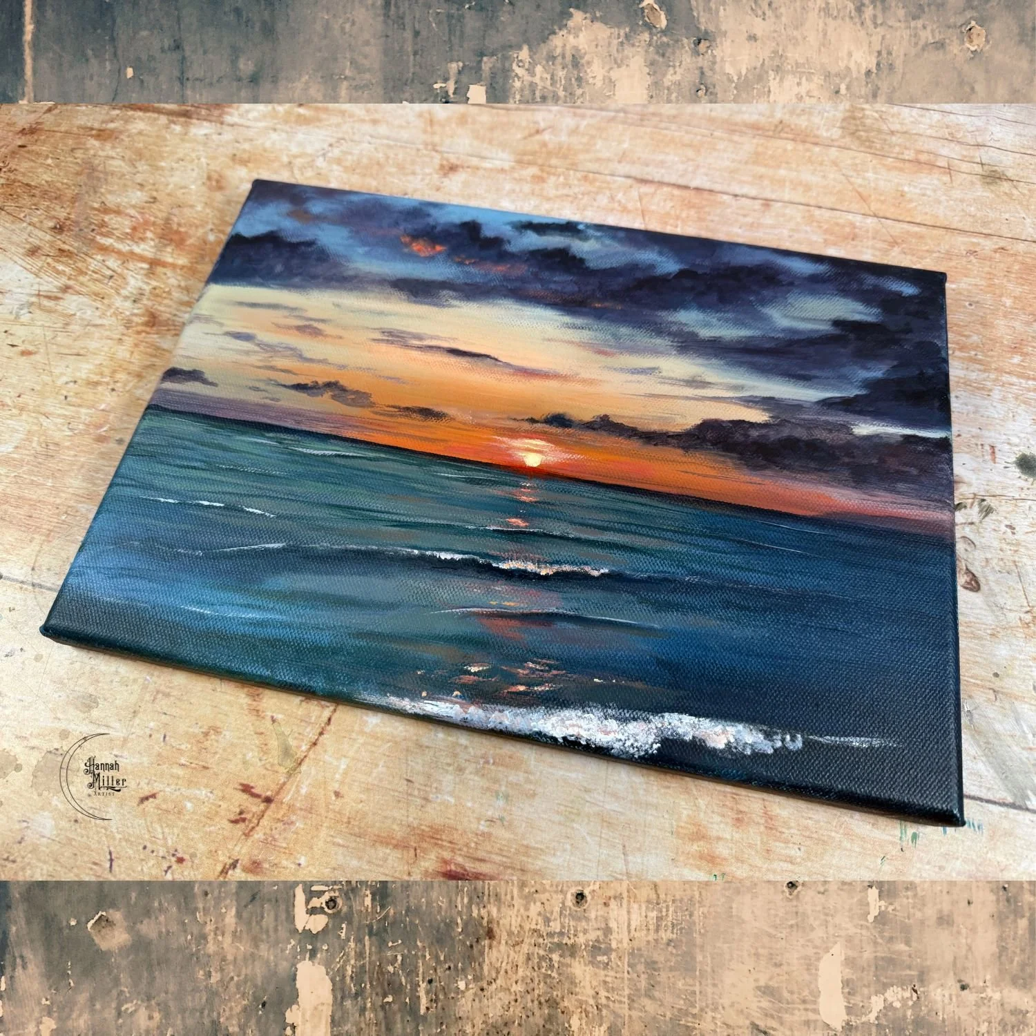 seascape acrylic painting on canvas