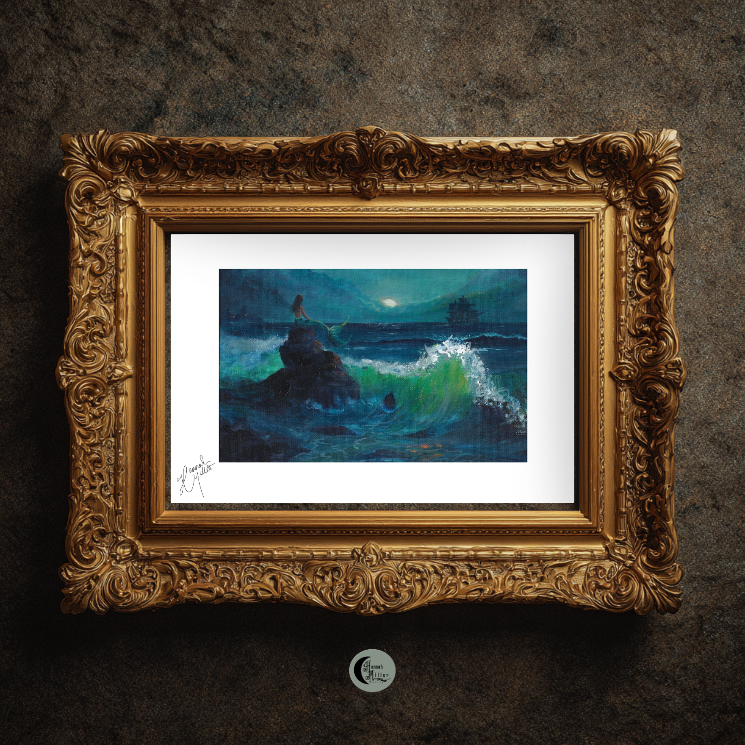 Mermaid Cove Wall Art | Fantasy Ocean Giclee Fine Art Print