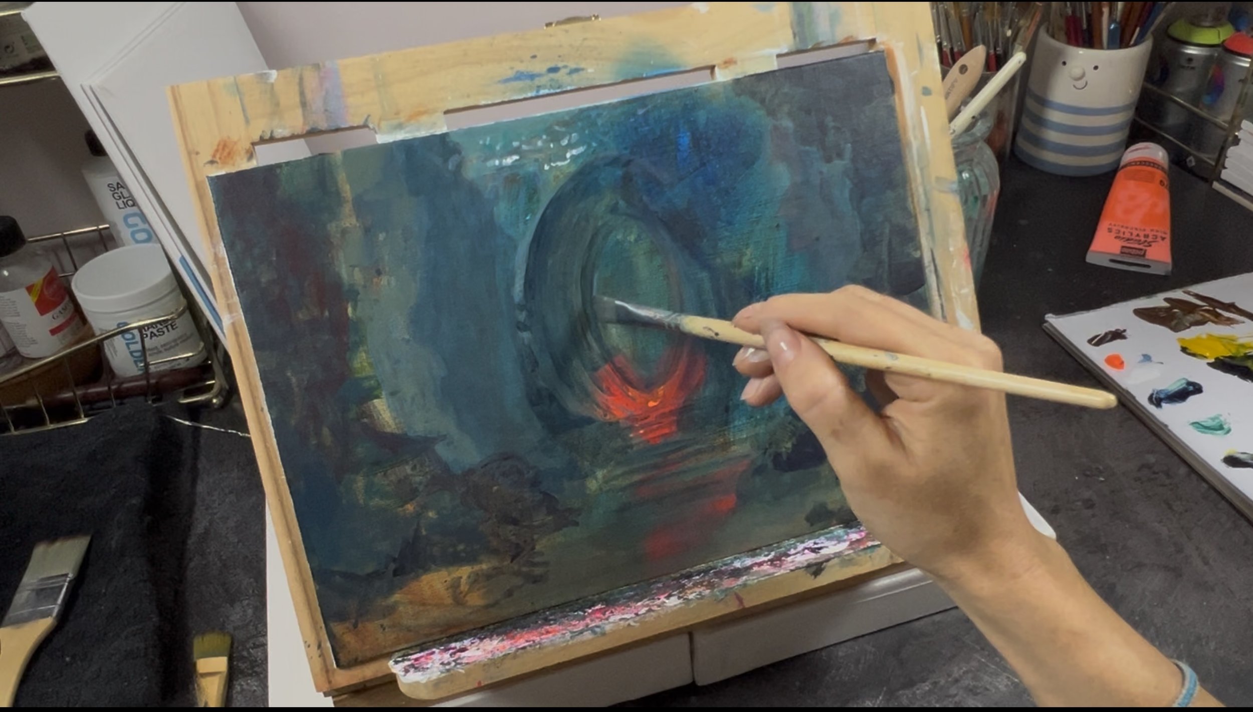underwater portal painting