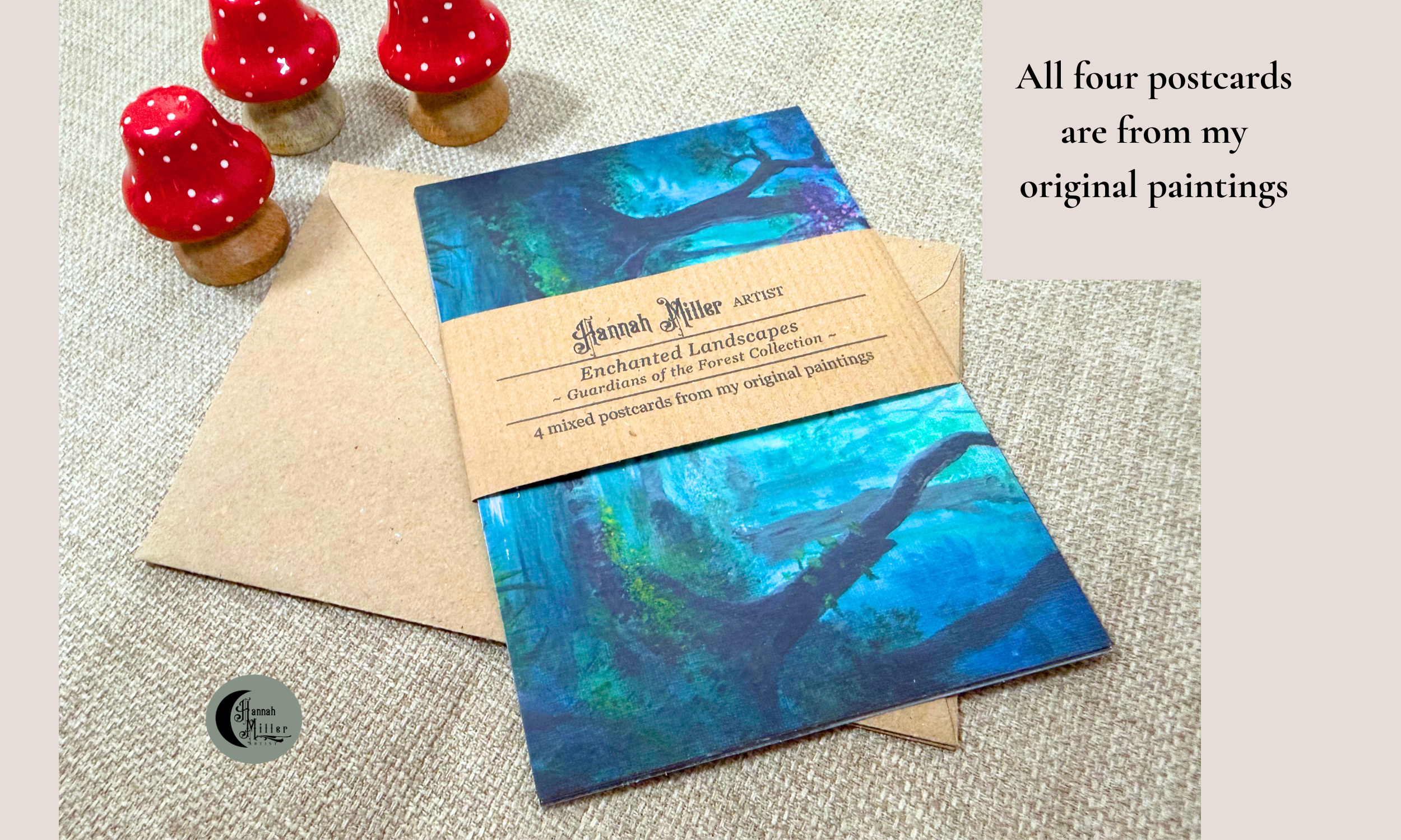 Guardians of the Forest Collection - Enchanted Landscape Mixed Postcard Pack of 4