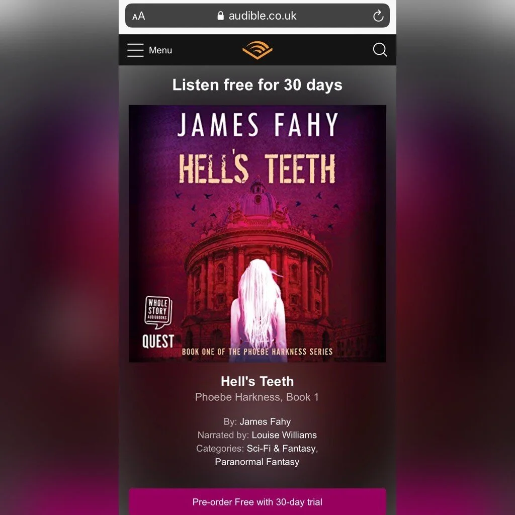 Hell’s Teeth is now an audio book