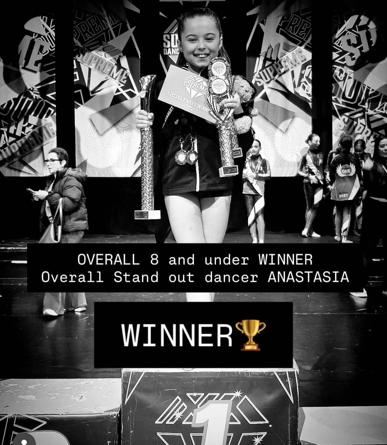 ANASTASIA - OVERALL UNDER 8 AND STAND OUT DANCER - SUPREME 25